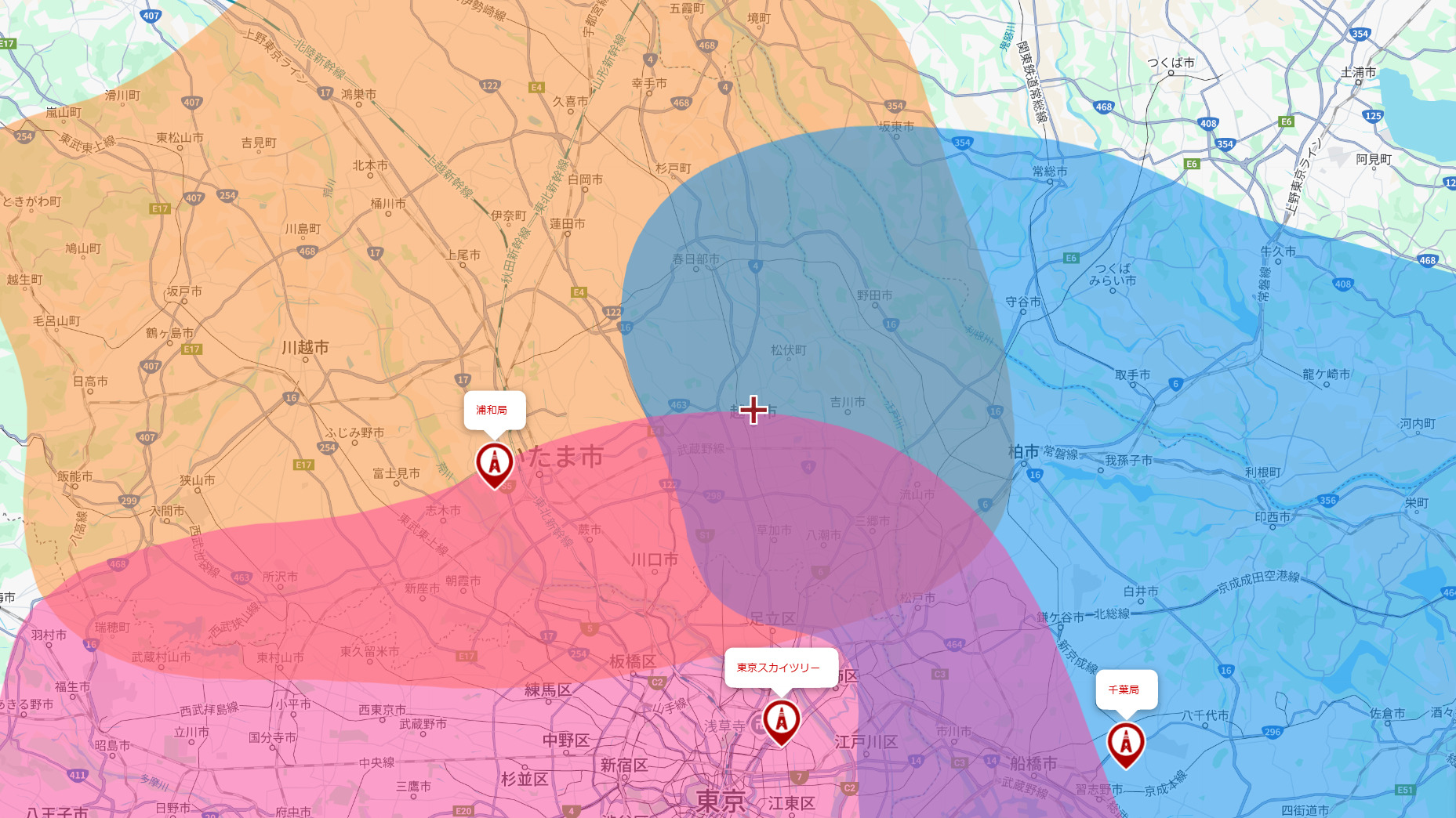 越谷市のテレビ電波事情
